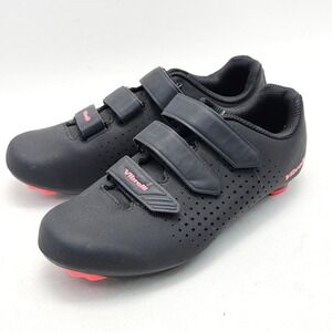 Vibrelli Womens Road Cycling Shoes Black Pink EU 40 USA 9 Indoor Spin Peloton